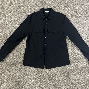 James perse black over shirt size 4 large black
